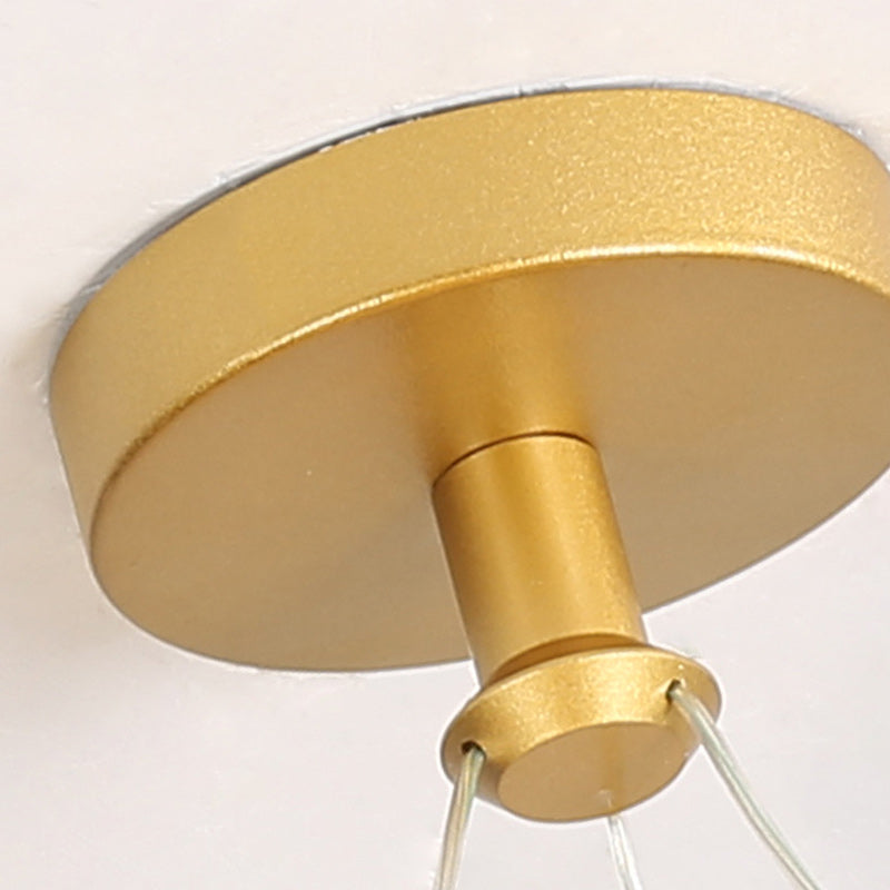Moderne Nordisk Rund Metal Silica LED Semi-Flush Mount Loftlampe til Korridor