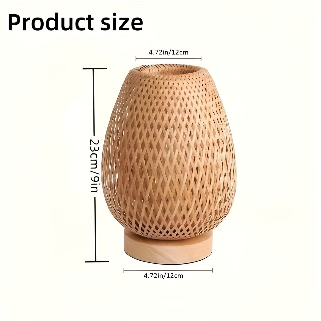 Bamboo Table Lamp with USB Power Supply – Sustainable and Energy-Saving Design