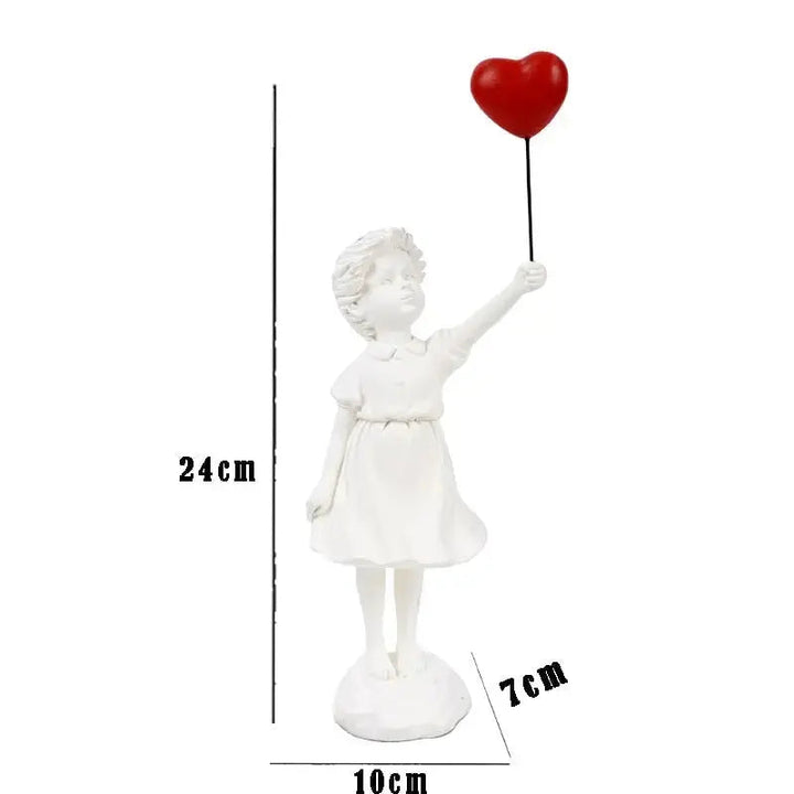 Banksy flyvende Ballonpige Statue