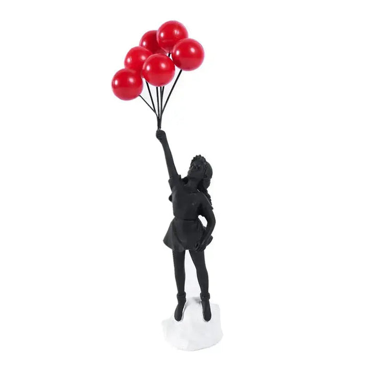 Banksy flyvende Ballonpige Statue
