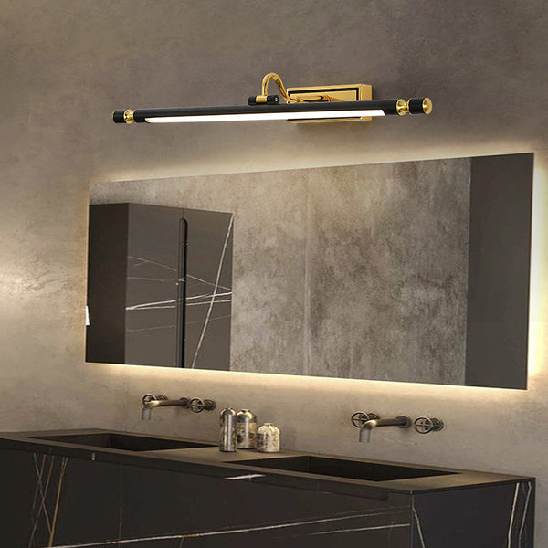 Luksus Sort-Guld Spejl Lampe – LumoGold |