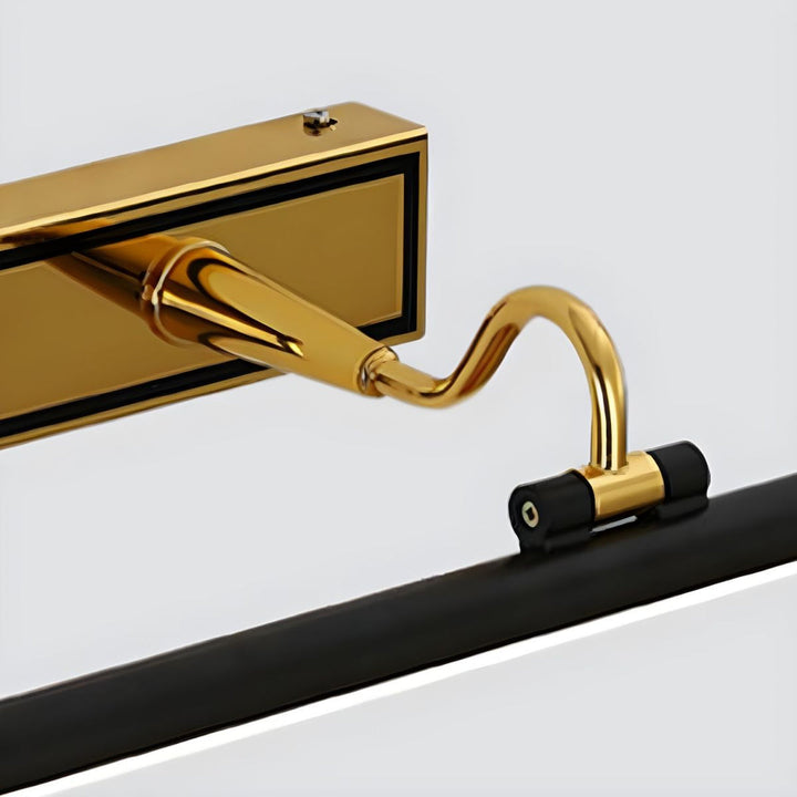 Luksus Sort-Guld Spejl Lampe – LumoGold |