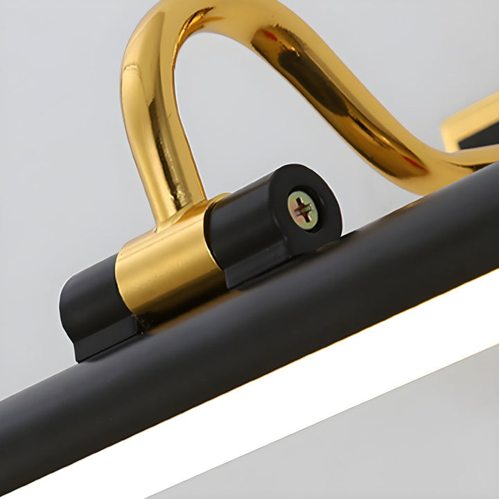 Luksus Sort-Guld Spejl Lampe – LumoGold |