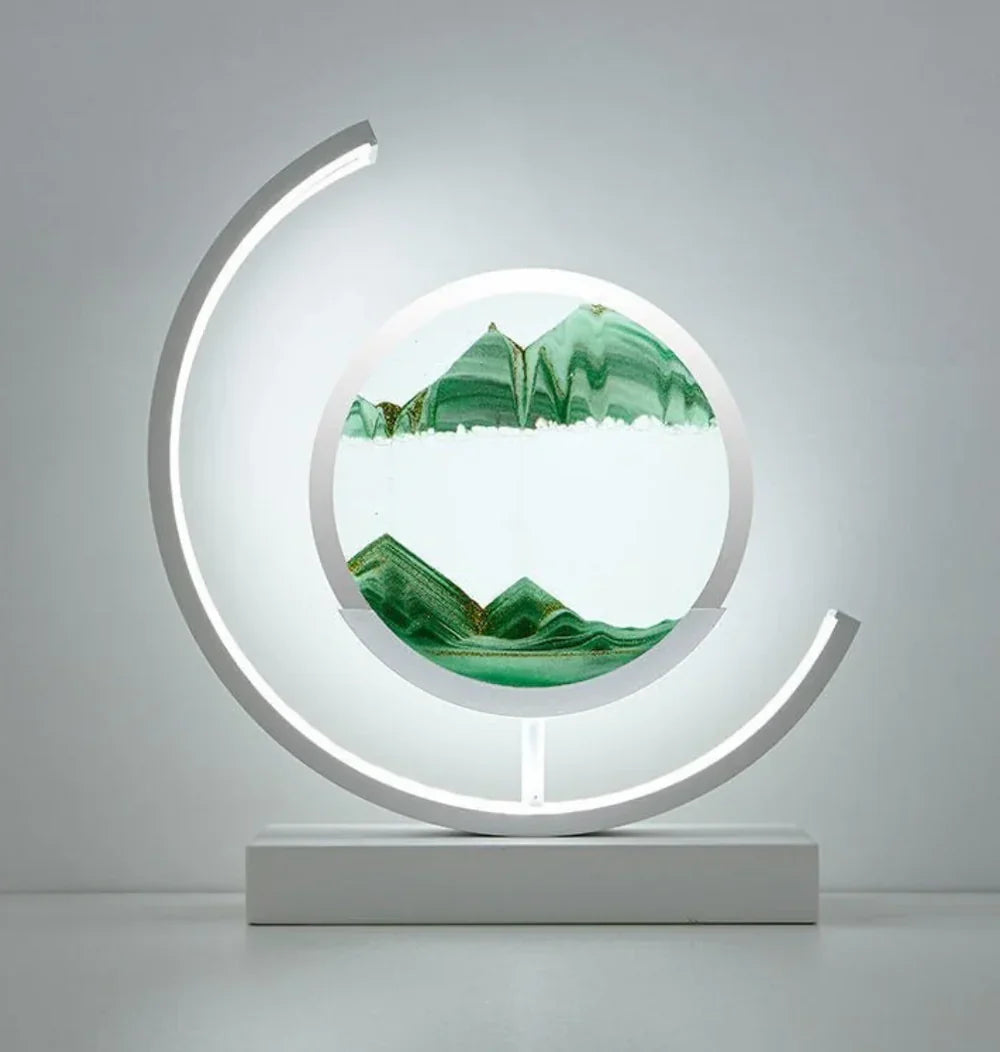 Balance Sand Art Lampe | Bedste Lava Lamper-Inspirerede Rumbelys, Cool LED Nattelys til Afslappende Soveværelse &amp; Stueindretning
