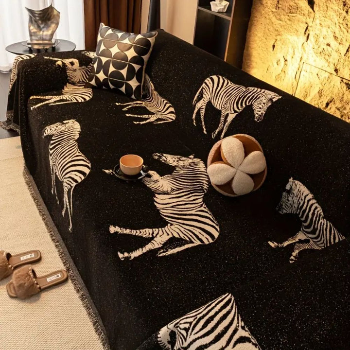 Sort Stride Zebra Sofapude