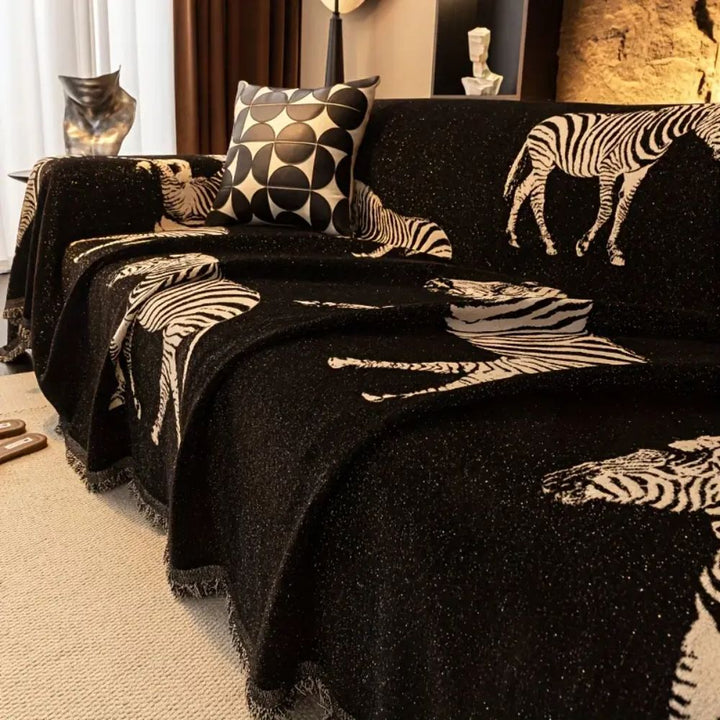 Sort Stride Zebra Sofapude