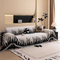 Børstestræk Vertikal Mønster Chenille Sofa Betræk