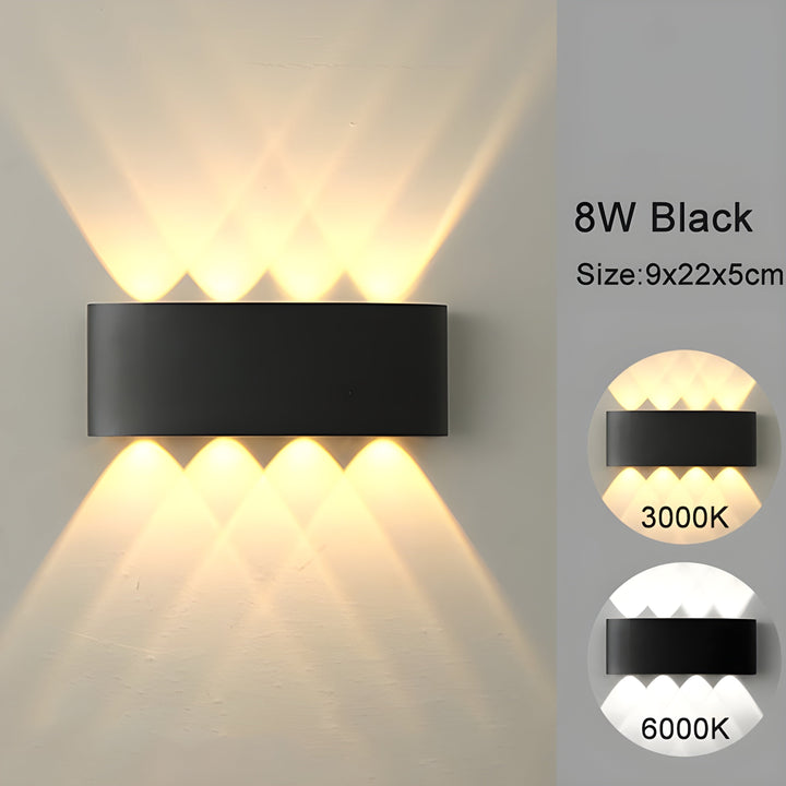 LED vægmonterede lamper til indendørs og udendørs områder