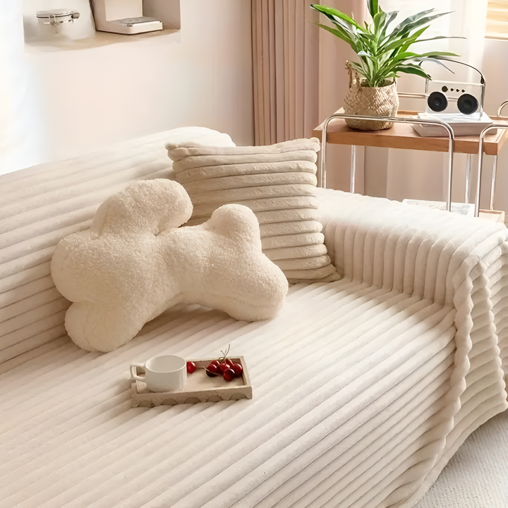 Plys Stribet Varm Sofa Dække