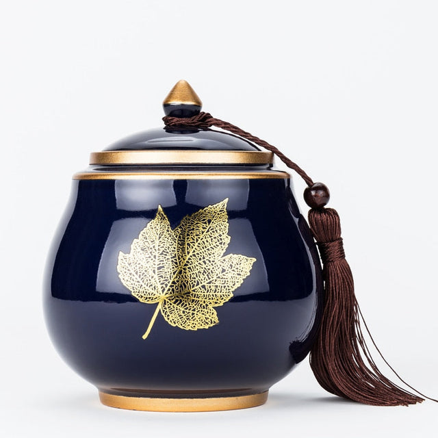 Keramisk Teapot Te Cajon Te Kasse Opbevaring Te Beholder Fugtbeskyttet Tæt Tank Opbevaring Tank Slikkrukke Opbevaringsboks