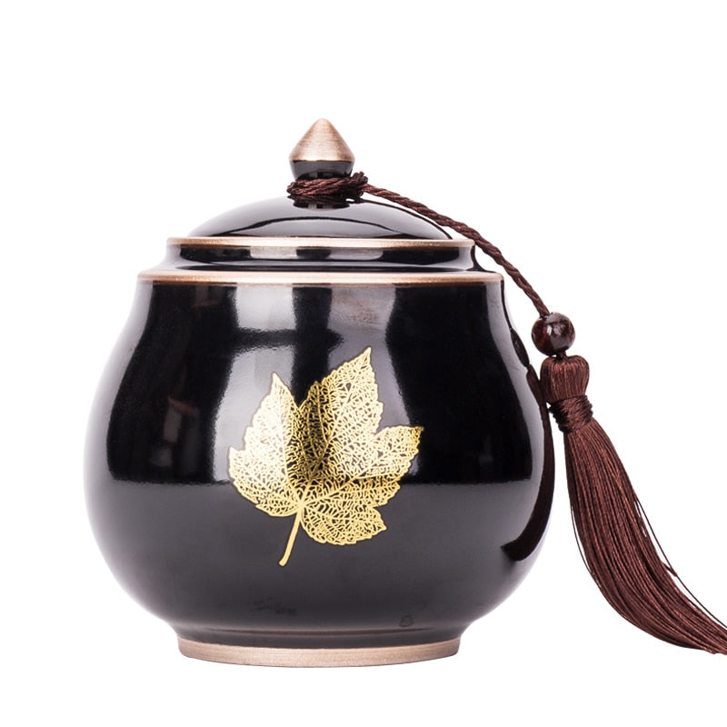 Keramisk Teapot Te Cajon Te Kasse Opbevaring Te Beholder Fugtbeskyttet Tæt Tank Opbevaring Tank Slikkrukke Opbevaringsboks
