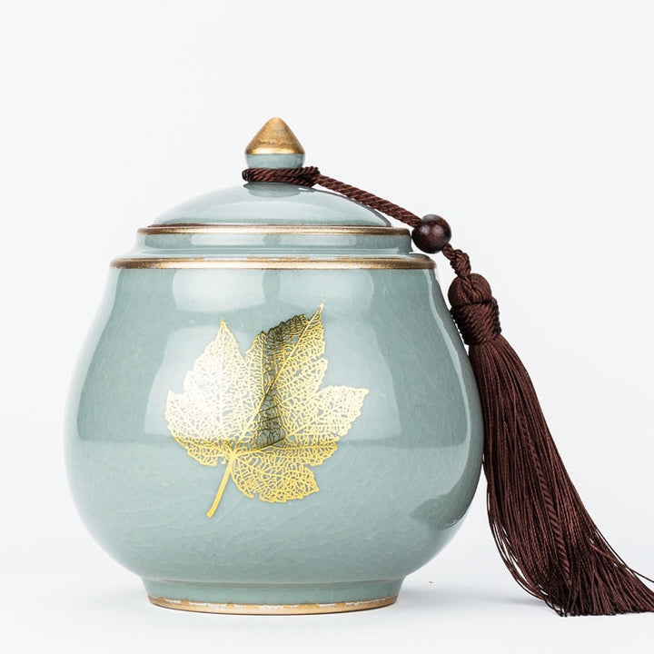 Keramisk Teapot Te Cajon Te Kasse Opbevaring Te Beholder Fugtbeskyttet Tæt Tank Opbevaring Tank Slikkrukke Opbevaringsboks