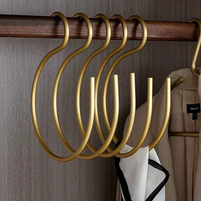 S-formet bøjle - Elegant og pladsbesparende metal garderobebøjle (Sæt af 5)