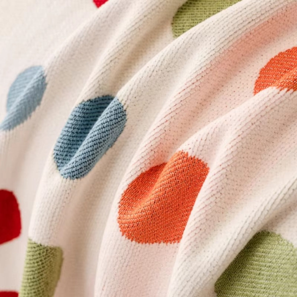 farverig Polka Dot Sofa Cover