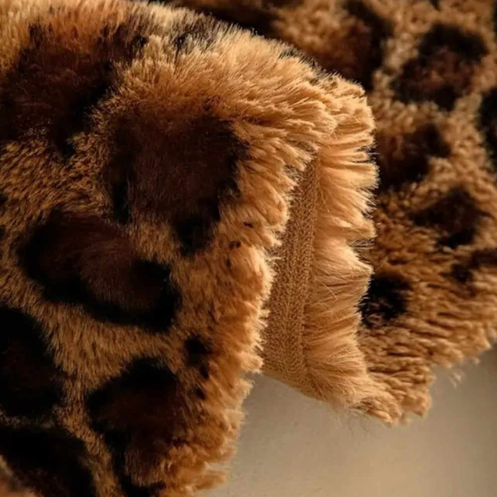 Hyggeligt Leopardprint Sofaovertræk