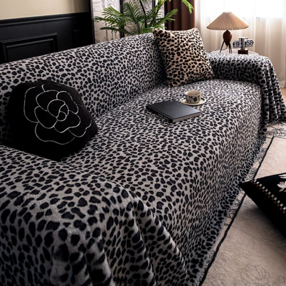 Hyggeligt Leopardprint Sofaovertræk