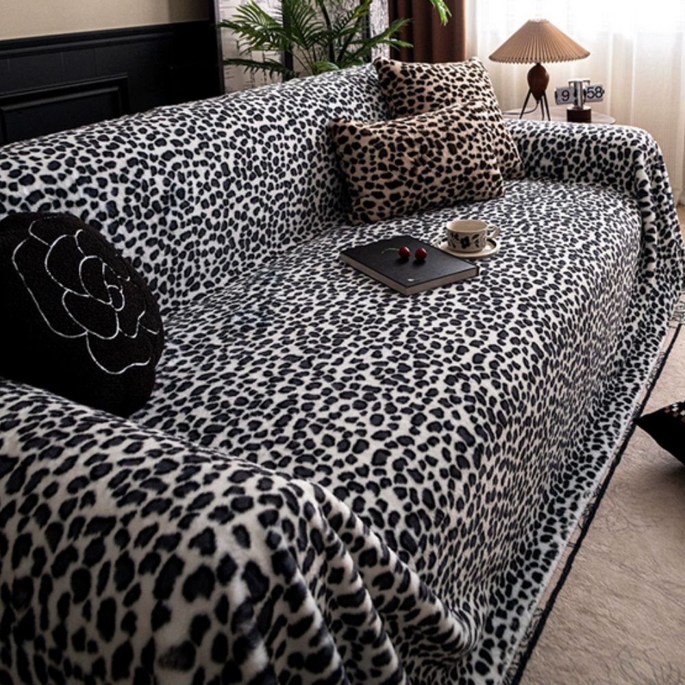 Hyggeligt Leopardprint Sofaovertræk
