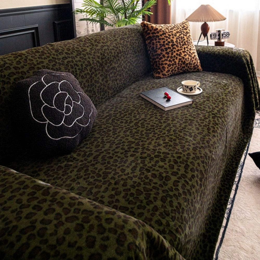 Hyggeligt Leopardprint Sofaovertræk
