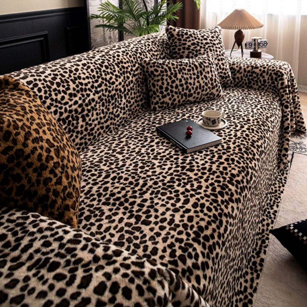Hyggeligt Leopardprint Sofaovertræk