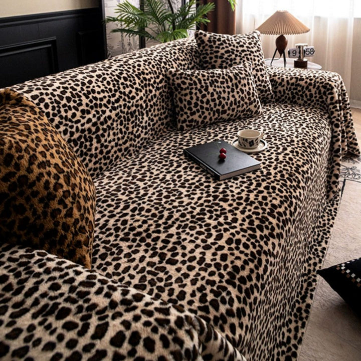 Hyggeligt Leopardprint Sofaovertræk