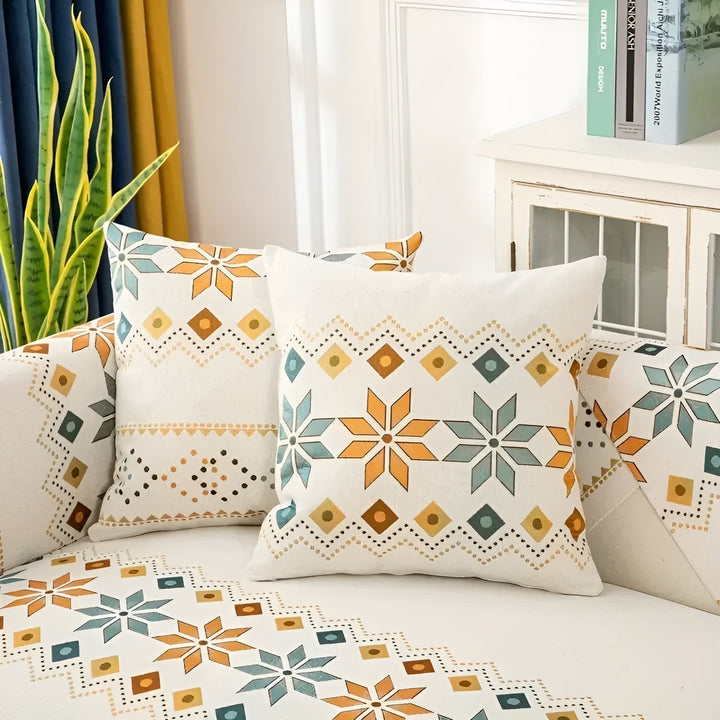 Boho Stil Sofa Cover – Elastisk &amp; Brug Året Rundt | Beskytter og Giver et Nyt Udseende |