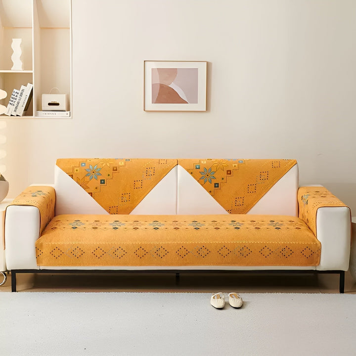 Boho Stil Sofa Cover – Elastisk &amp; Brug Året Rundt | Beskytter og Giver et Nyt Udseende |