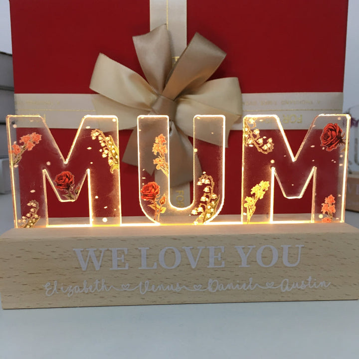 Tilpasset Blomstertrykt LED Natlys |
