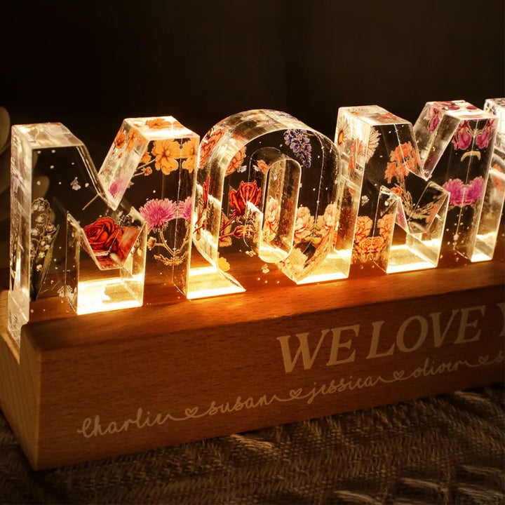Tilpasset Blomstertrykt LED Natlys |