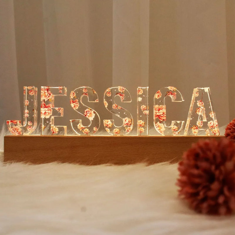 Tilpasset Blomstertrykt LED Natlys |