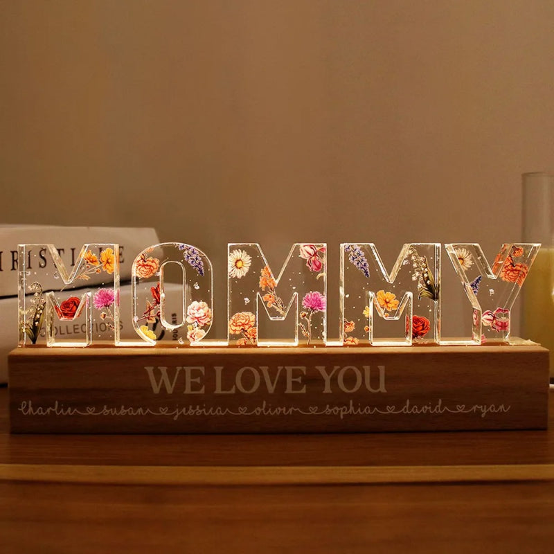 Tilpasset Blomstertrykt LED Natlys |