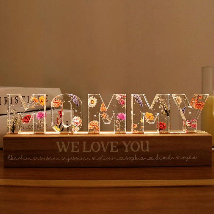 Tilpasset Blomstertrykt LED Natlys |