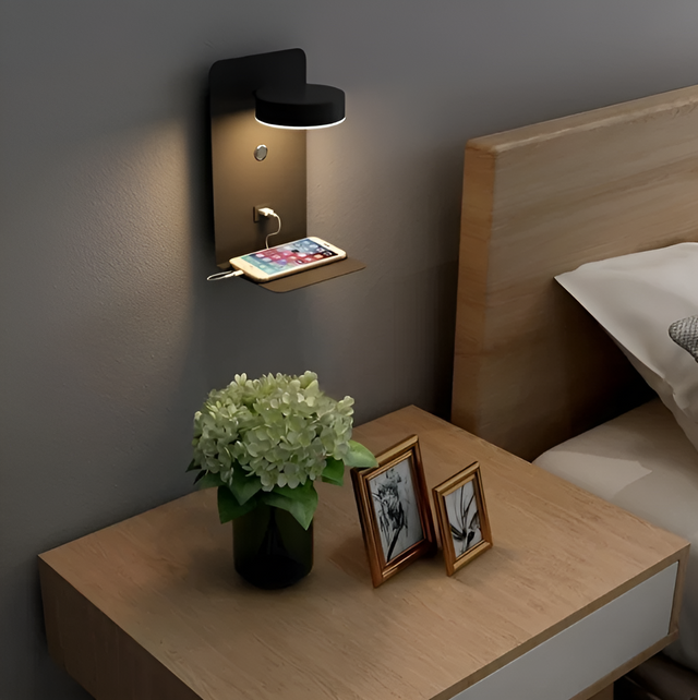 DazzleShelf Minimalist Genopladelig USB Natlys