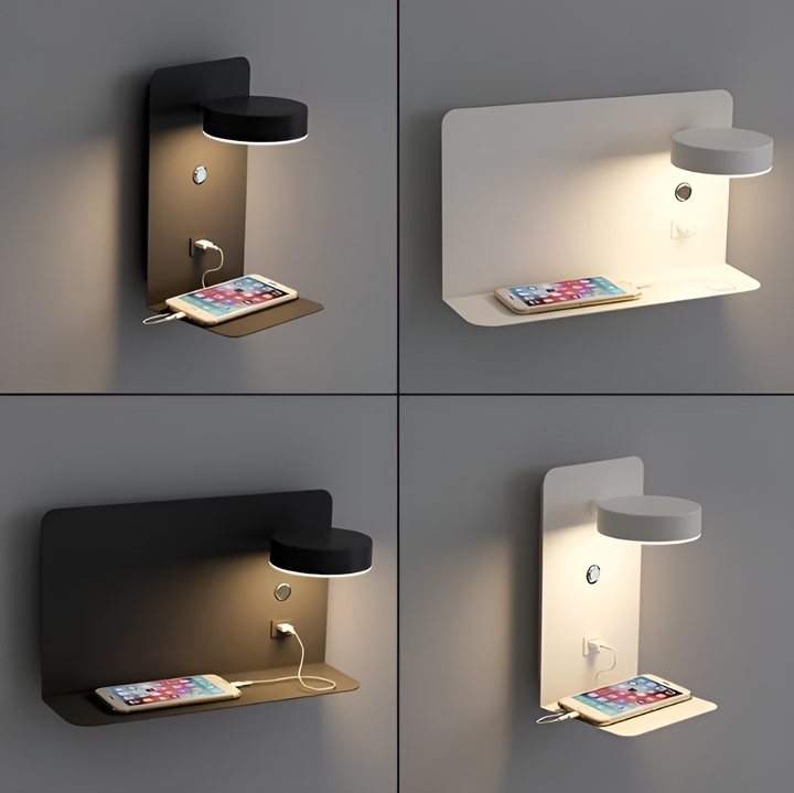 DazzleShelf Minimalist Genopladelig USB Natlys