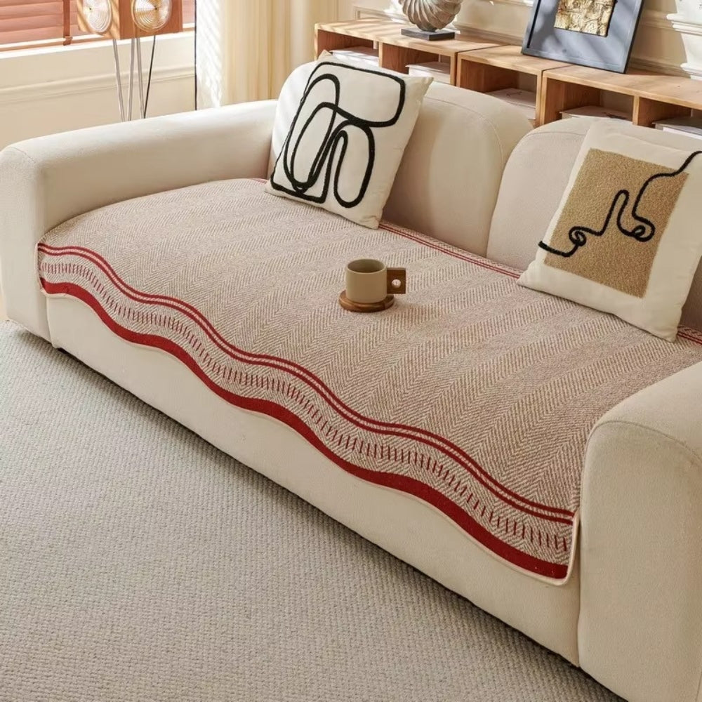 Moderne Bølge Anti-Skrid Sofa Betræk