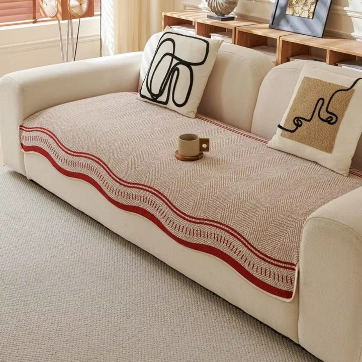 Moderne Bølge Anti-Skrid Sofa Betræk
