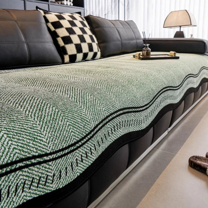 Moderne Bølge Anti-Skrid Sofa Betræk