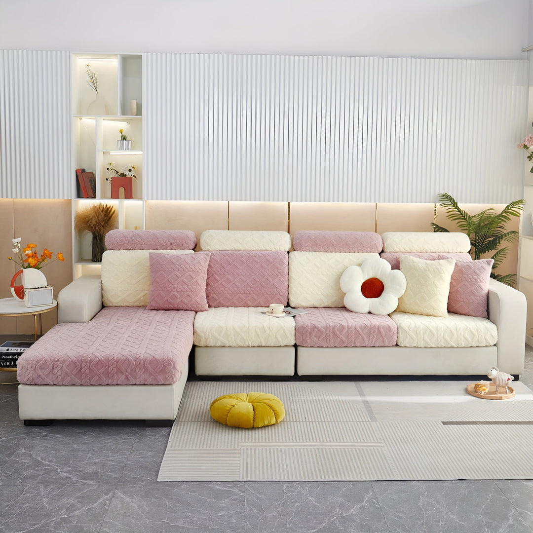 Samt-Sofa cover med diamantmønster – Blødt &amp; Luksuriøst | Perfekt pasform til enhver sofa |