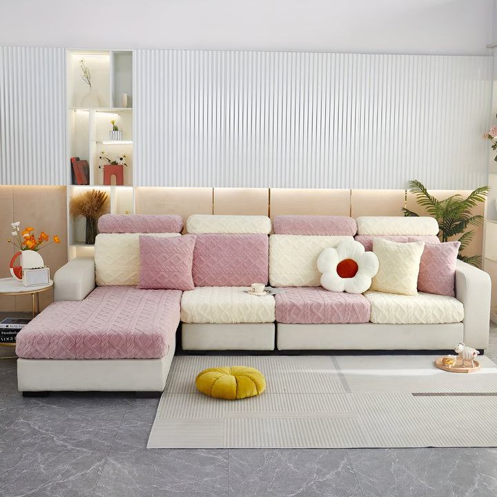 Samt-Sofa cover med diamantmønster – Blødt &amp; Luksuriøst | Perfekt pasform til enhver sofa |