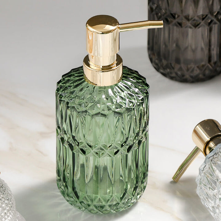 Diamantmønster Glas Sæbedispenser