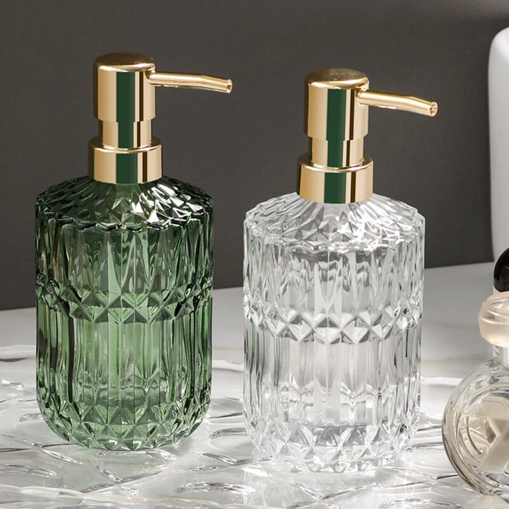 Diamantmønster Glas Sæbedispenser