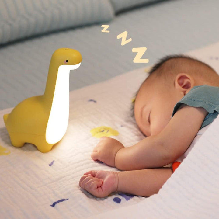 DinoSnug – Blødt Glødende Dinosaur Natlampe til Børn