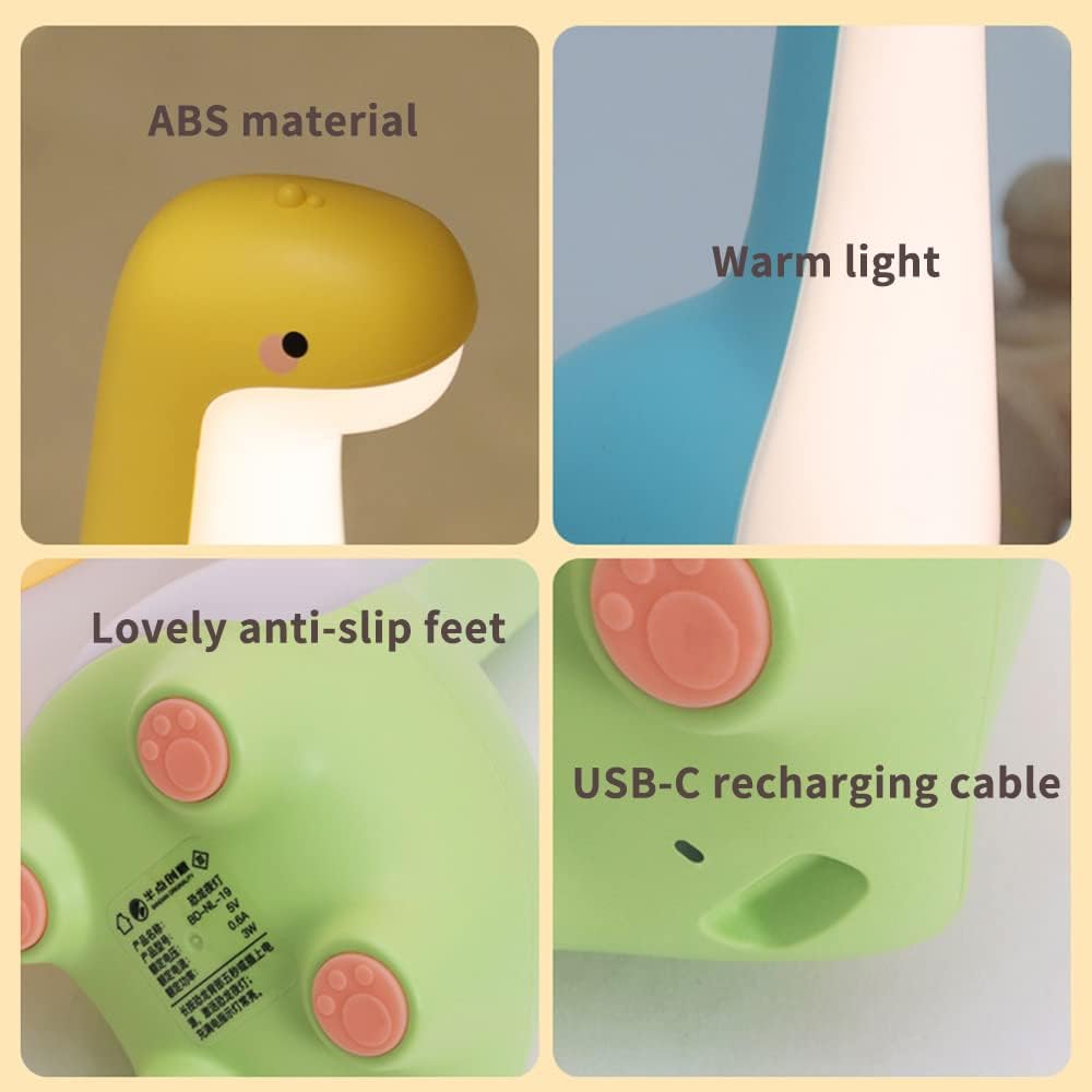 DinoSnug – Blødt Glødende Dinosaur Natlampe til Børn