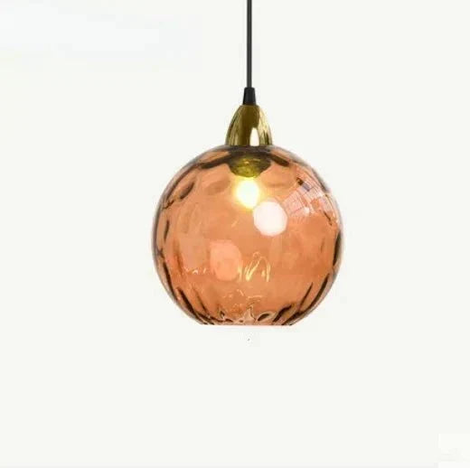 Glasora Pendellampe - Transparent Glasbold med LED-belysning