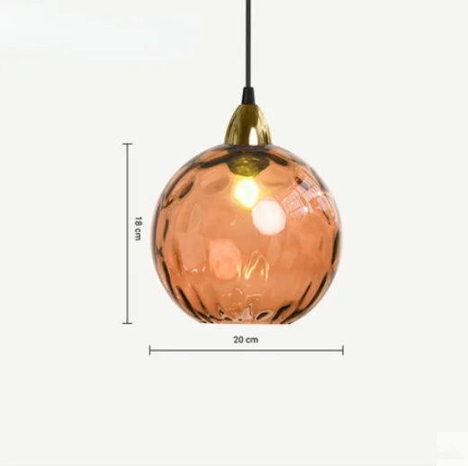 HelderBol - Glas kugle pendellampe