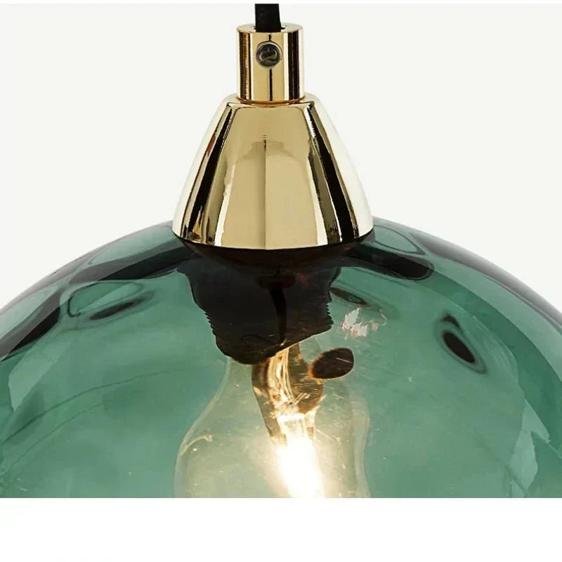 Glasora Pendellampe - Transparent Glasbold med LED-belysning