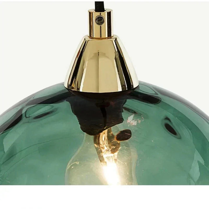 Glasora Pendellampe - Transparent Glasbold med LED-belysning
