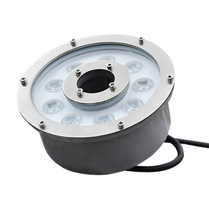6W Landskabs farveskiftende Ring LED Aluminiumlegering Underwater Fountain Light (farveskiftende)