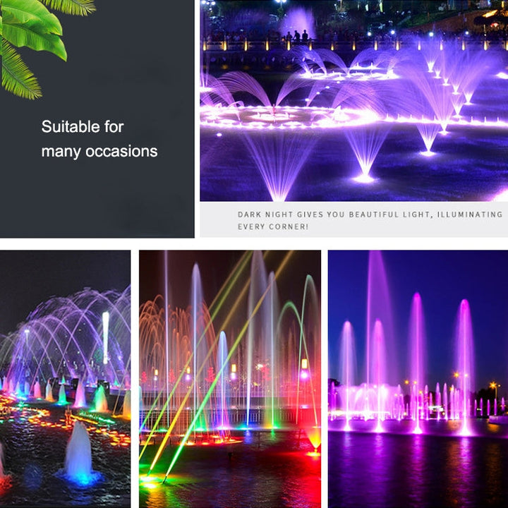 6W Landskabs farveskiftende Ring LED Aluminiumlegering Underwater Fountain Light (farveskiftende)