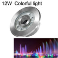 12W Landskabs farveskiftende Ring LED Rustfrit Stål Underwater Spotlight (farverig)