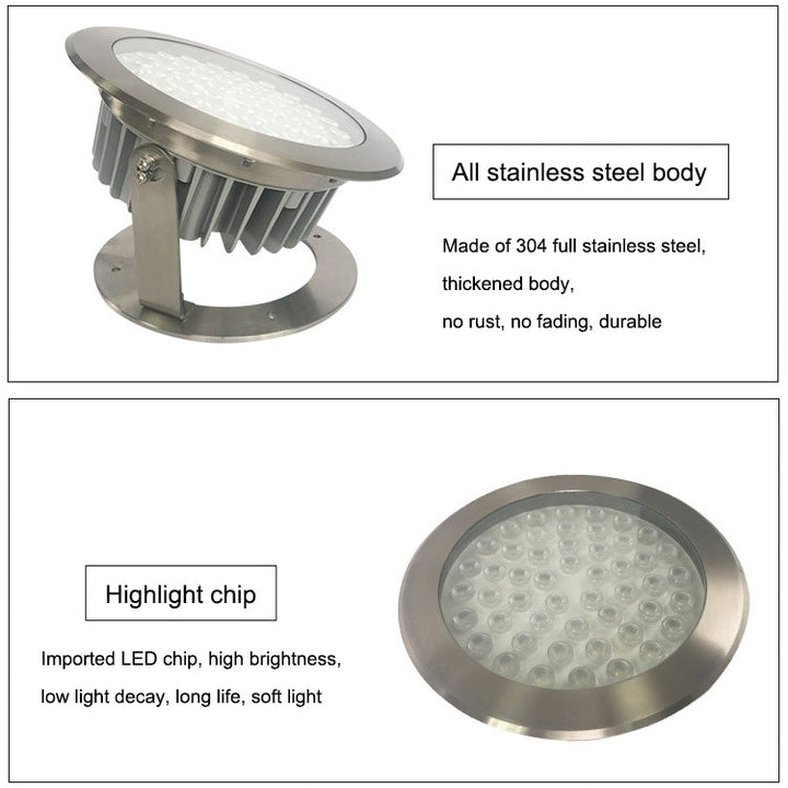 9W Kvadrat Park Landskabs LED Underwater Light Pool Light (Varm Hvid Lys)